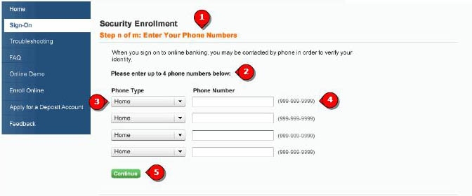 Enter your phone numbers