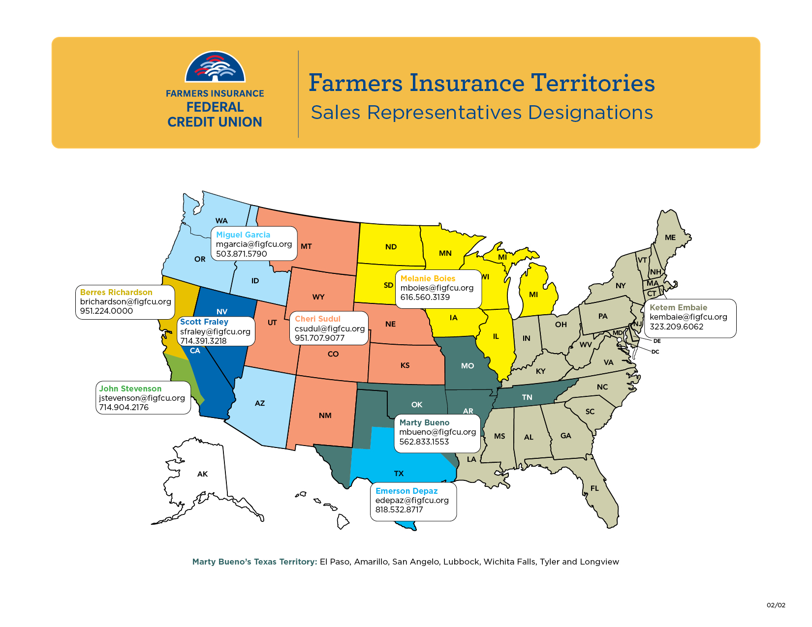 Sales Territories Map