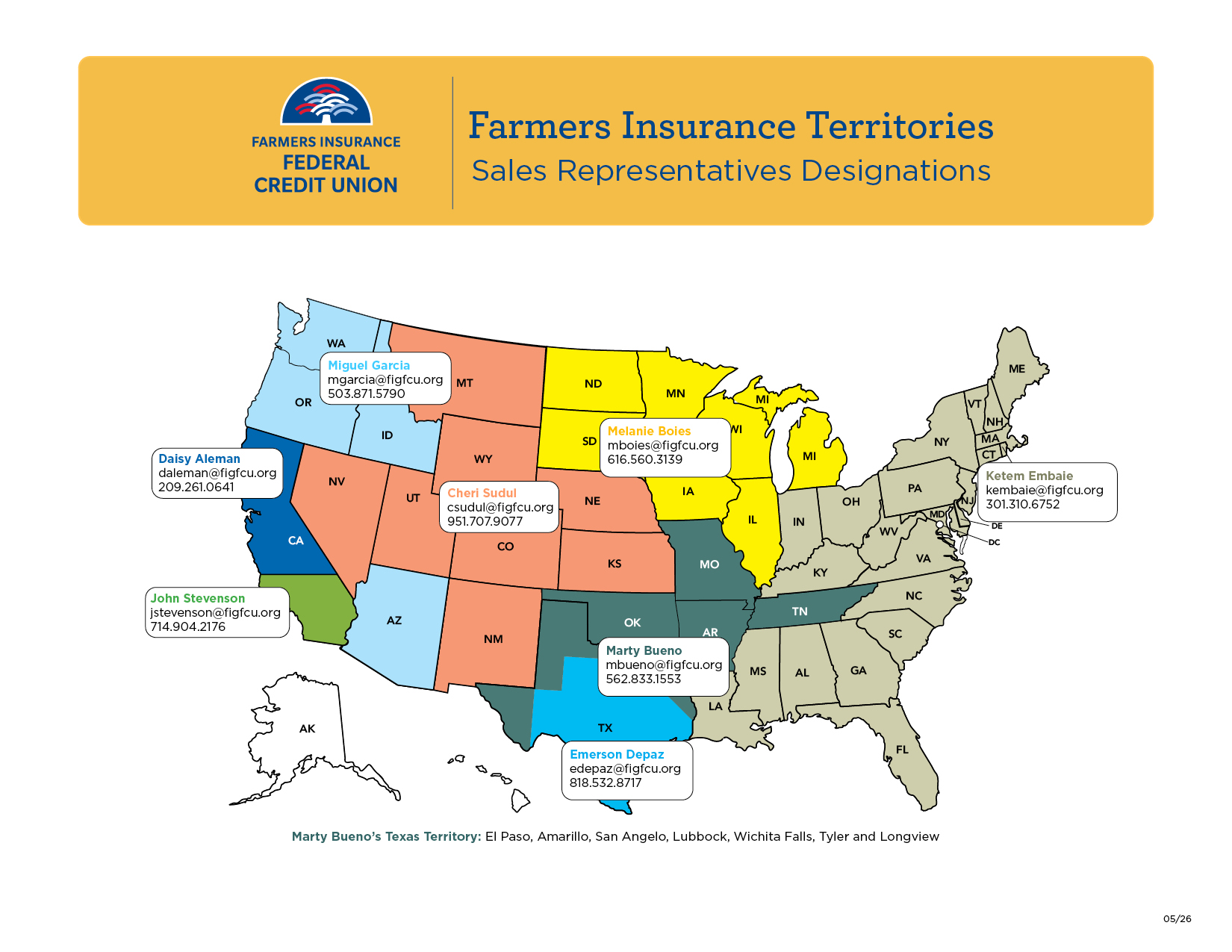 Sales Territories Map