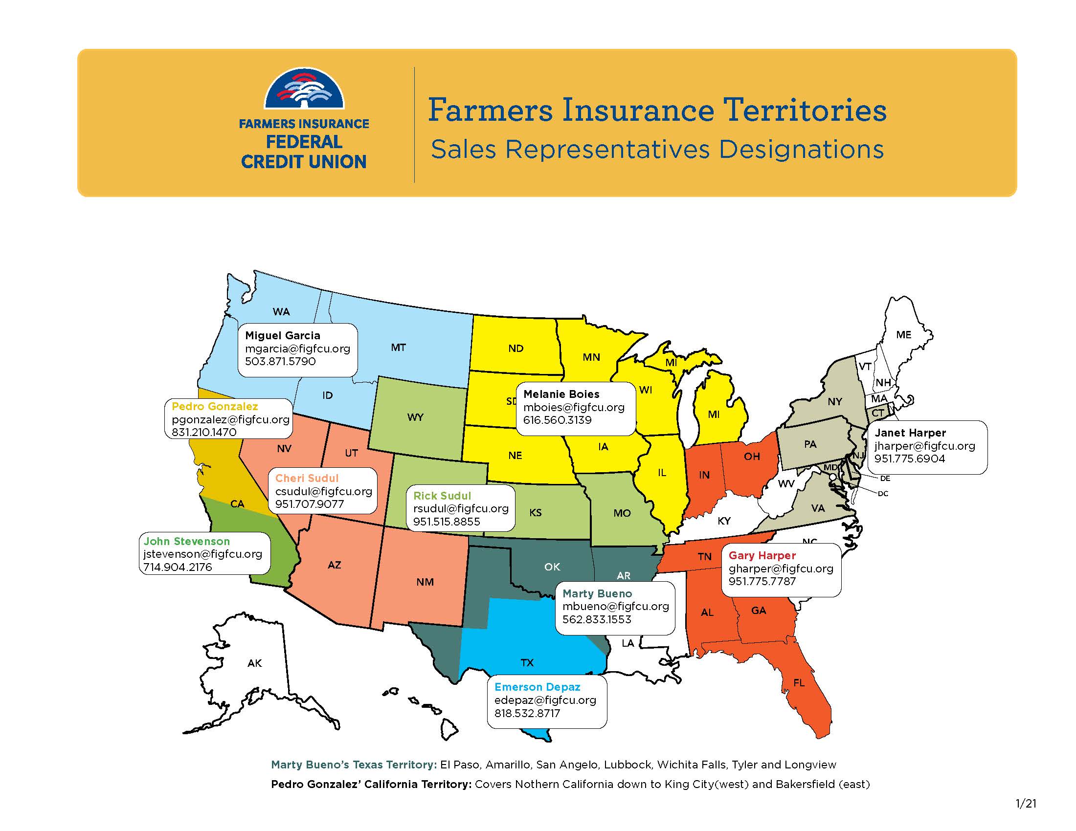 FIGFCU Farmers Insurance Territories Contact Your Business Consultant