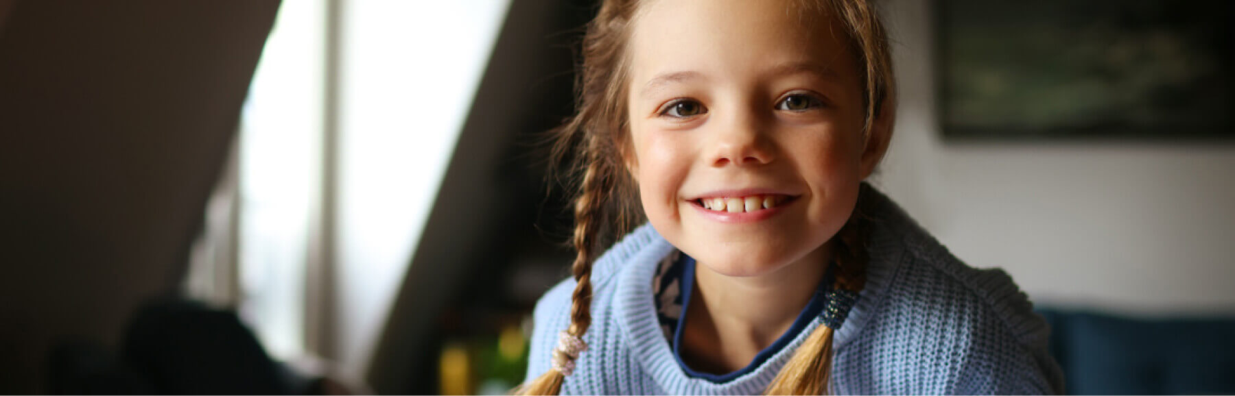 little girl smiling