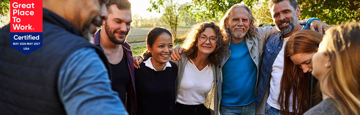 Group of people - family huddle