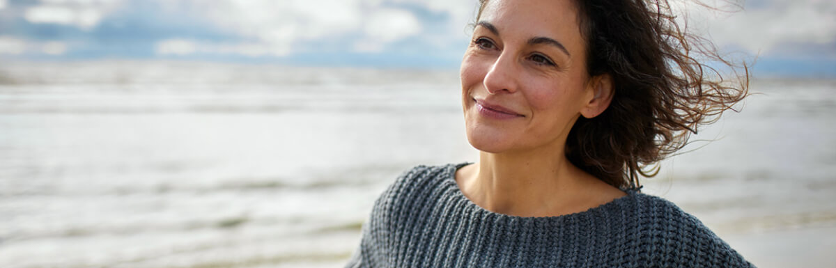 lady on the beach